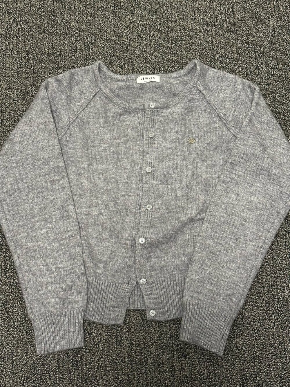 Lewkin Button-Up Crewneck Cardigan